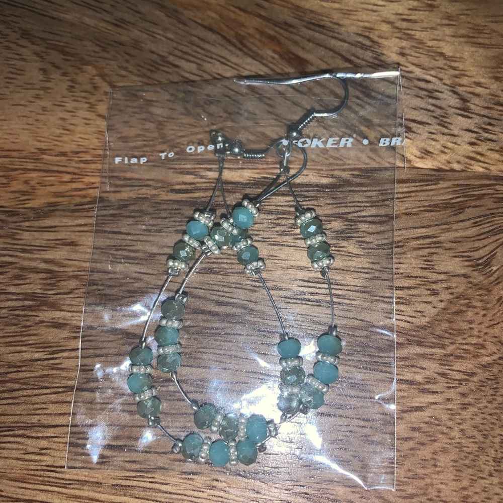 Turquoise Hoop earrings - Picture 6 of 6